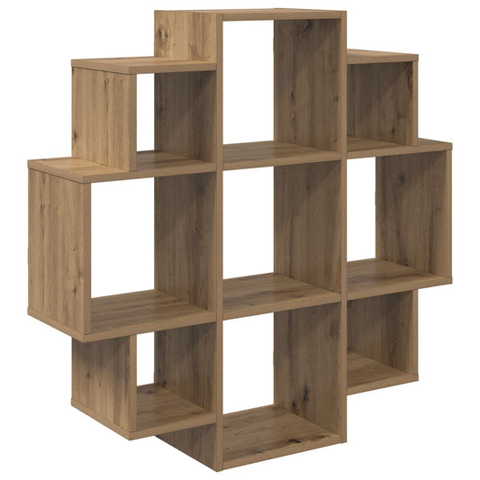 Wall Shelf Artisan Oak 90 x 25 x 90 cm Engineered Wood