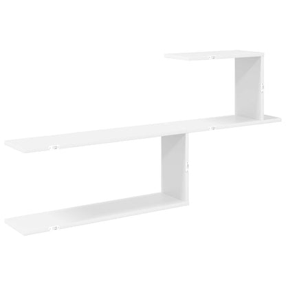 Wall Shelf White 122 x 18 x 60 cm Engineered Wood