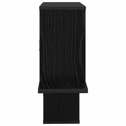 Wall Shelf Black Oak 122 x 18 x 60 cm Engineered Wood