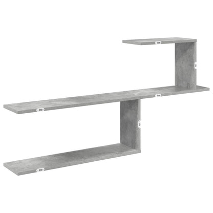Wall Shelf Concrete Grey 122 x 18 x 60 cm Engineered Wood