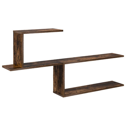 Wall Shelf Smoked Oak 122 x 18 x 60 cm Engineered Wood