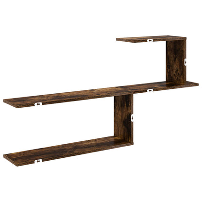 Wall Shelf Smoked Oak 122 x 18 x 60 cm Engineered Wood