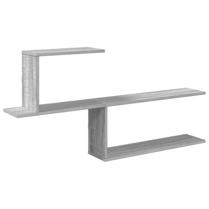 Wall Shelf Grey Sonoma 122 x 18 x 60 cm Engineered Wood