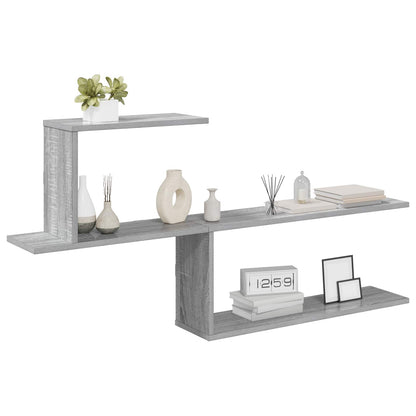 Wall Shelf Grey Sonoma 122 x 18 x 60 cm Engineered Wood
