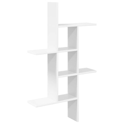 Wall Shelf White 61 x 15 x 102 cm Engineered Wood