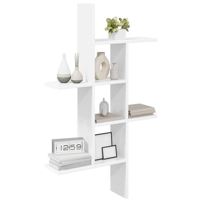 Wall Shelf White 61 x 15 x 102 cm Engineered Wood