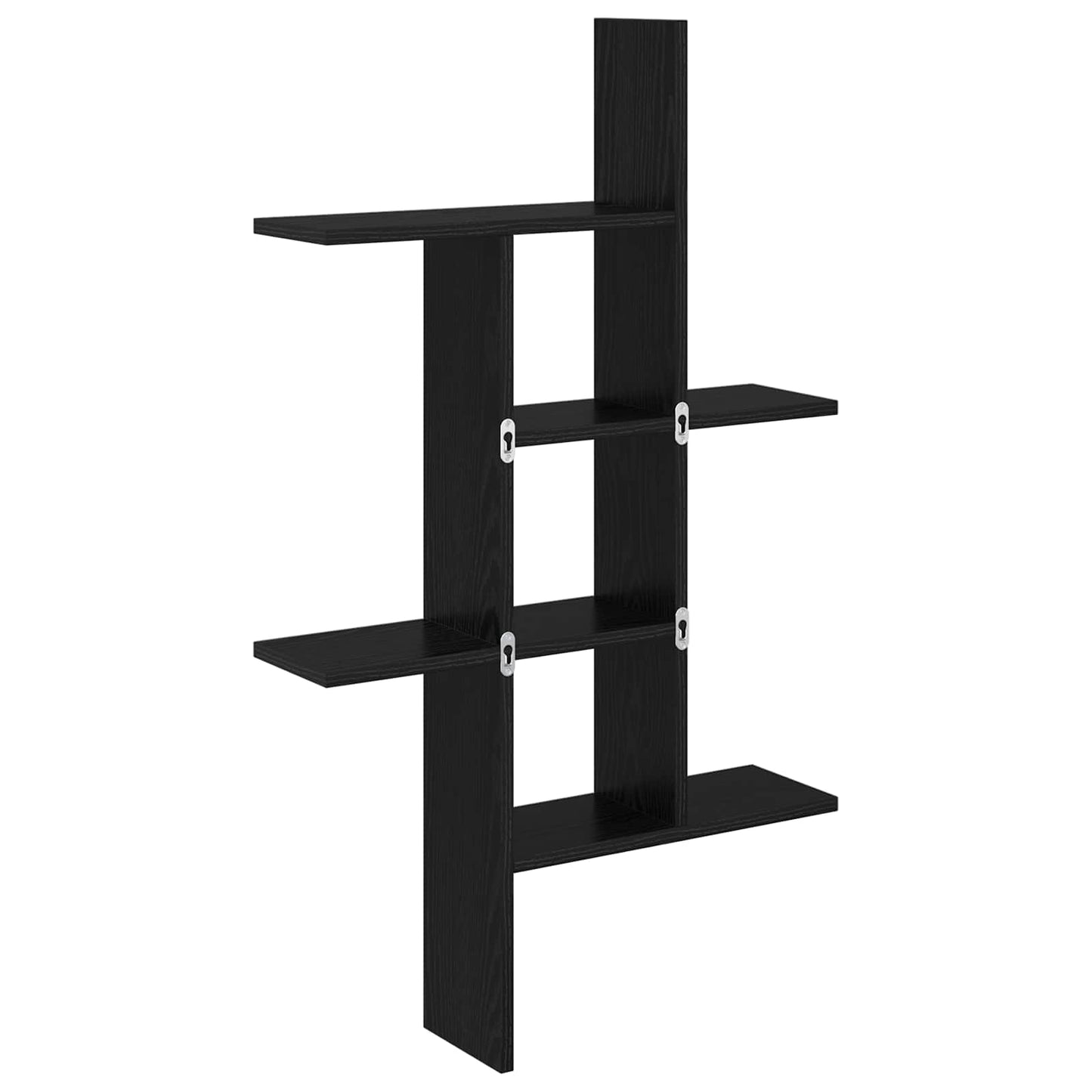 Wall Shelf Black Oak 61 x 15 x 102 cm Engineered Wood