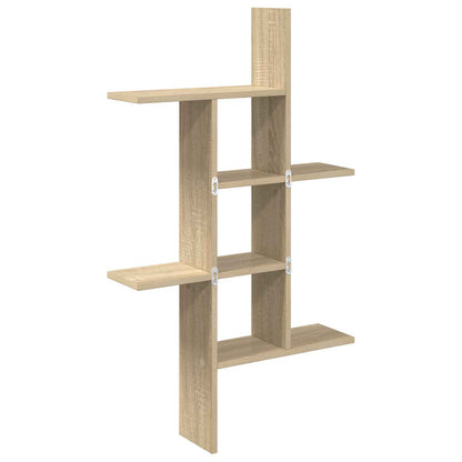 Wall Shelf Sonoma Oak 61 x 15 x 102 cm Engineered Wood