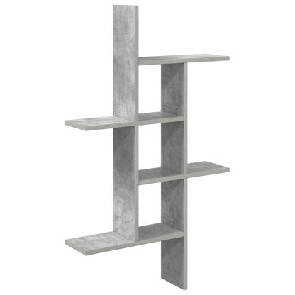 Wall Shelf Concrete Grey 61 x 15 x 102 cm Engineered Wood