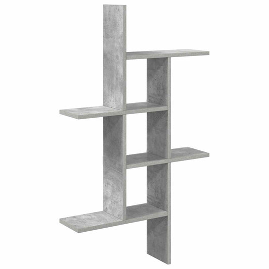Wall Shelf Concrete Grey 61 x 15 x 102 cm Engineered Wood