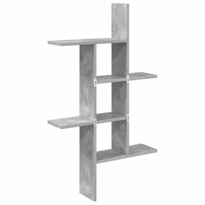 Wall Shelf Concrete Grey 61 x 15 x 102 cm Engineered Wood