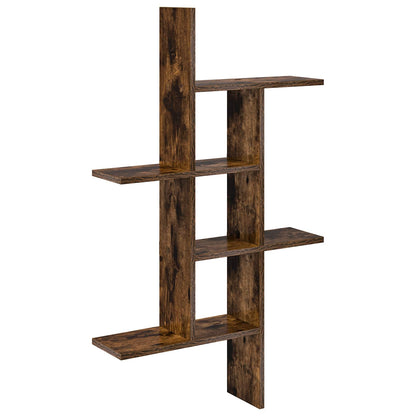 Wall Shelf Smoked Oak 61 x 15 x 102 cm Engineered Wood