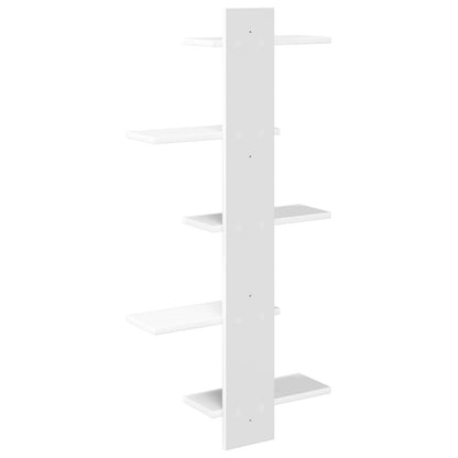Wall Floating Shelf White 48.5 x 15 x 101 cm Engineered Wood