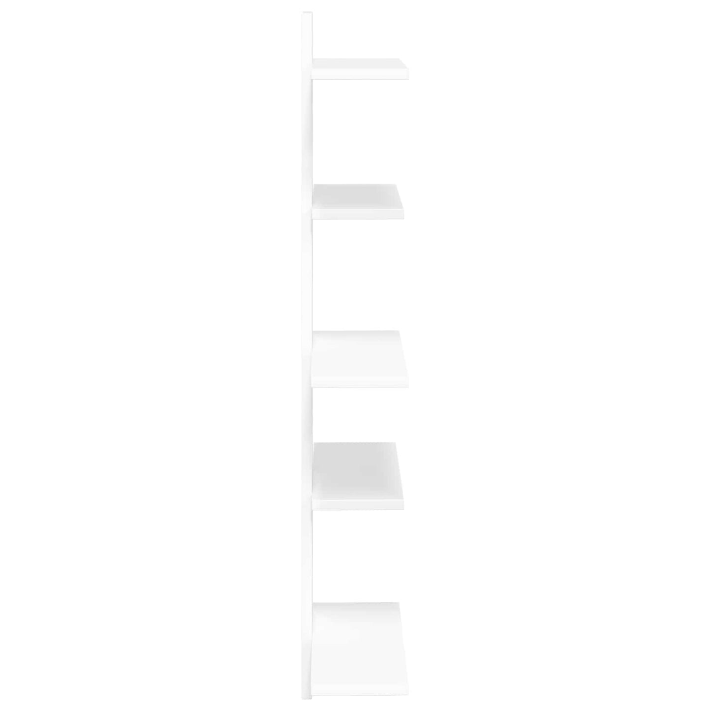 Wall Floating Shelf White 48.5 x 15 x 101 cm Engineered Wood