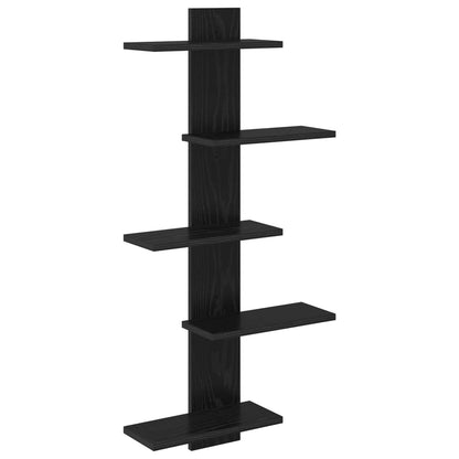 Wall Floating Shelf Black Oak 48.5 x 15 x 101 cm