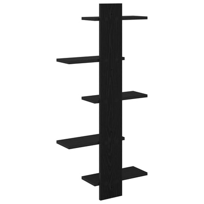 Wall Floating Shelf Black Oak 48.5 x 15 x 101 cm