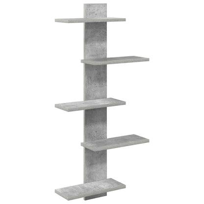 Wall Floating Shelf Concrete Grey 48.5 x 15 x 101 cm