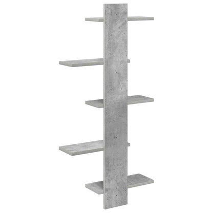 Wall Floating Shelf Concrete Grey 48.5 x 15 x 101 cm