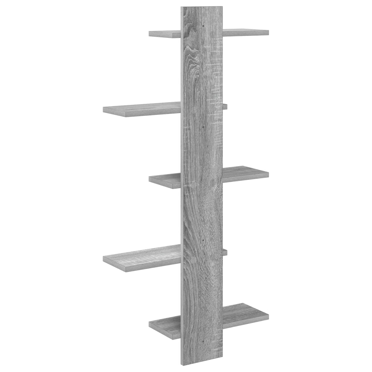 Wall Floating Shelf Grey Sonoma 48.5 x 15 x 101 cm