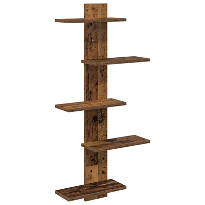 Wall Floating Shelf Old Wood 48.5 x 15 x 101 cm Engineered Wood