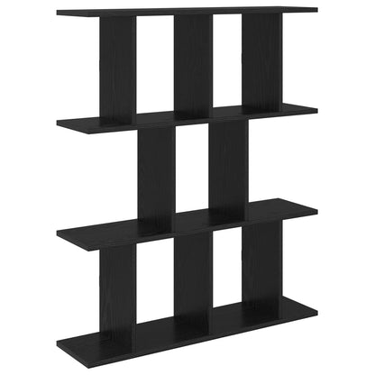 Wall Shelf Black Oak 80 x 20 x 96 cm Engineered Wood