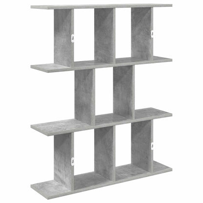 Wall Shelf Concrete Grey 80 x 20 x 96 cm Engineered Wood