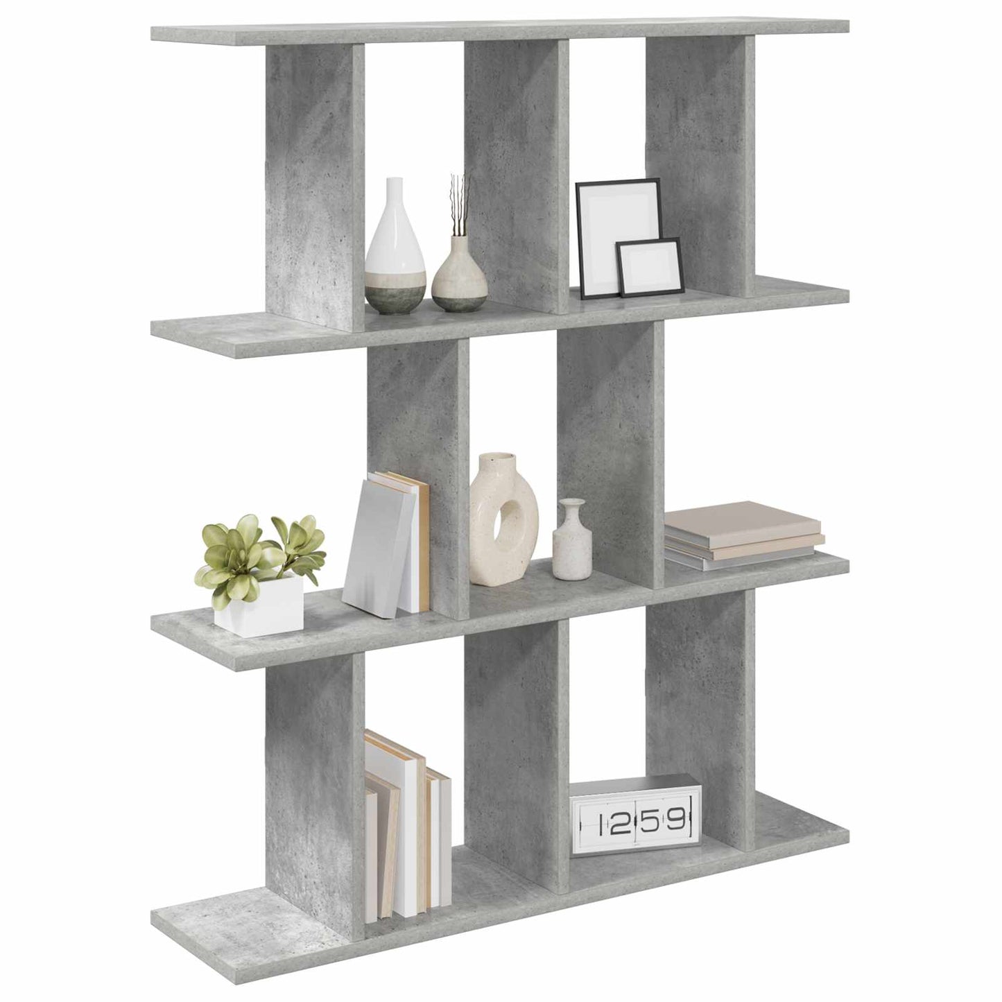 Wall Shelf Concrete Grey 80 x 20 x 96 cm Engineered Wood