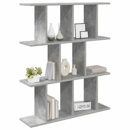 Wall Shelf Concrete Grey 80 x 20 x 96 cm Engineered Wood