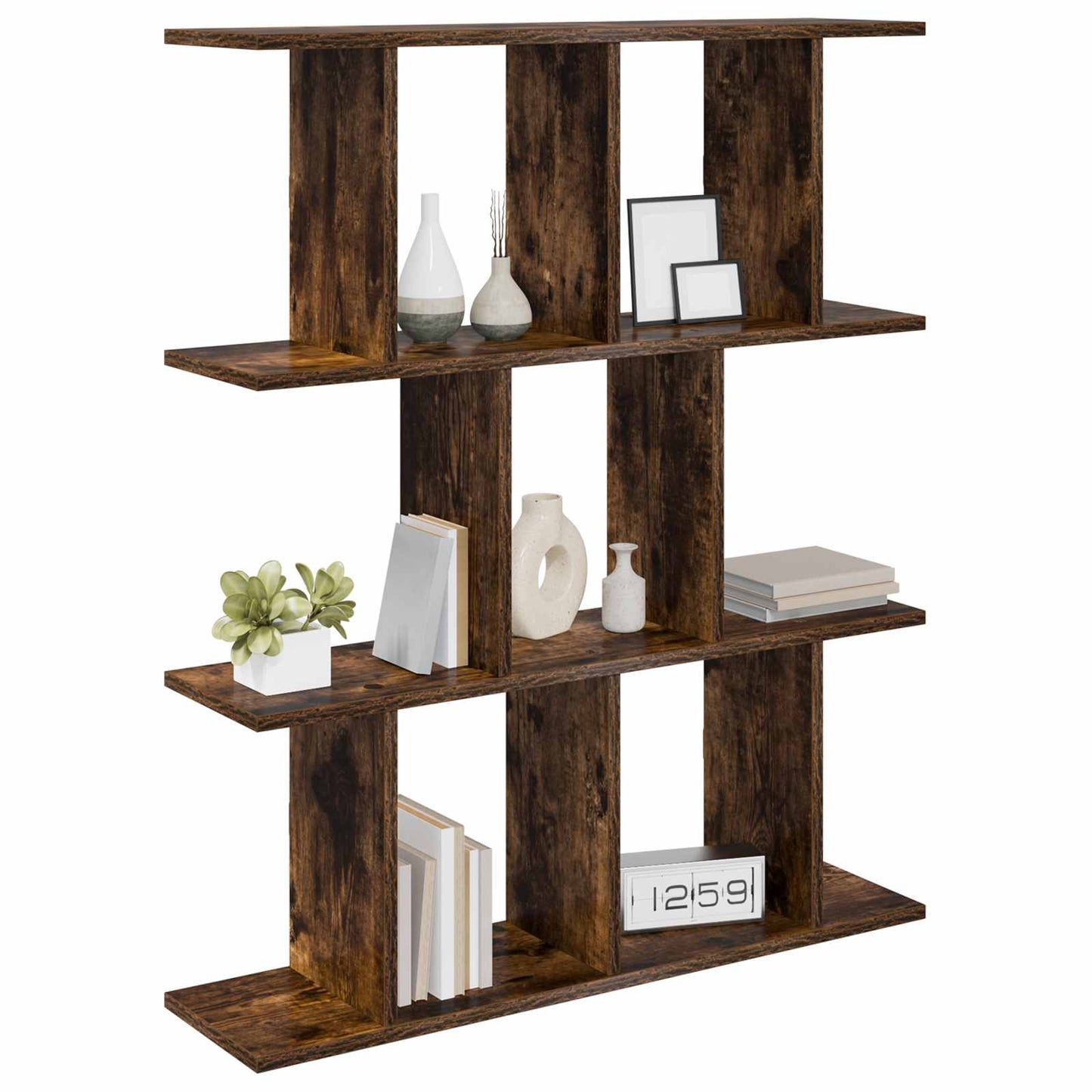Wall Shelf Smoked Oak 80 x 20 x 96 cm Engineered Wood