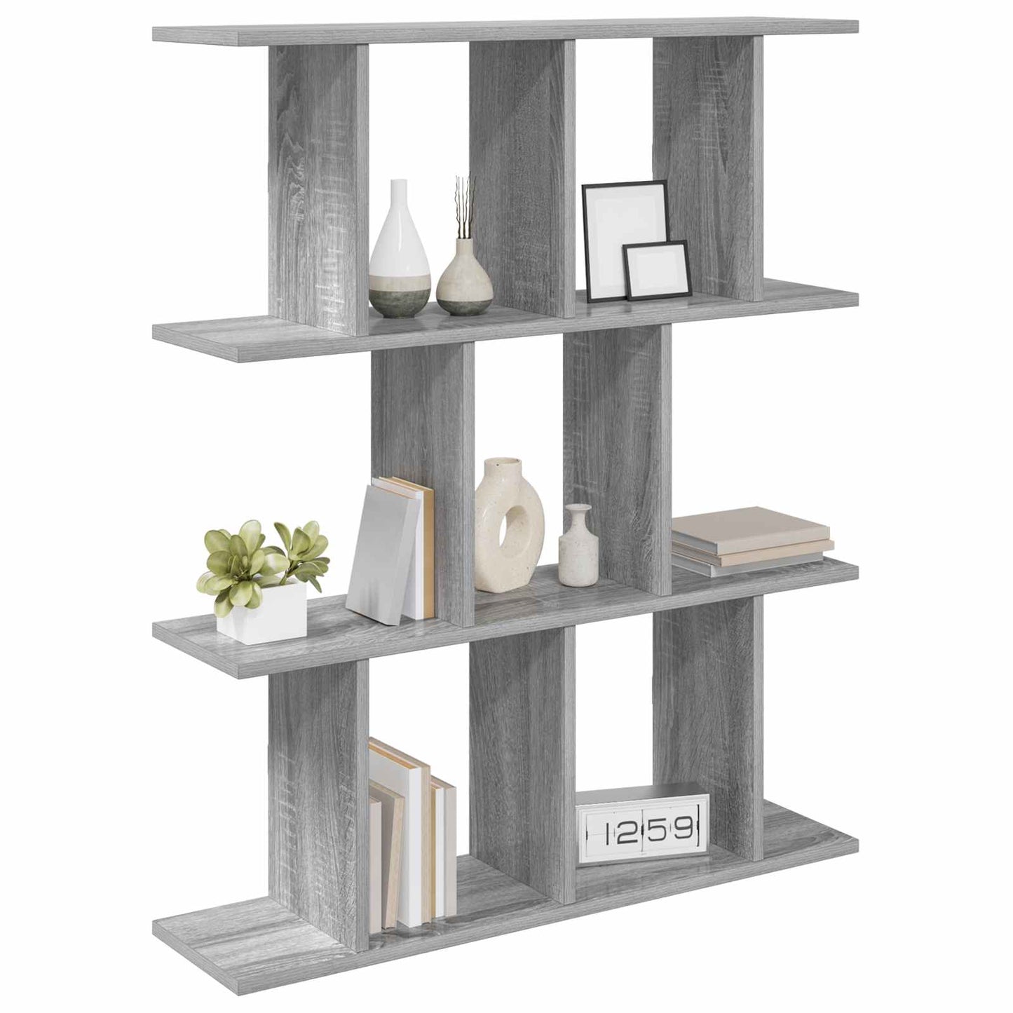 Wall Shelf Grey Sonoma 80 x 20 x 96 cm Engineered Wood