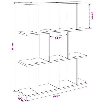 Wall Shelf Old Wood 80 x 20 x 96 cm Engineered Wood