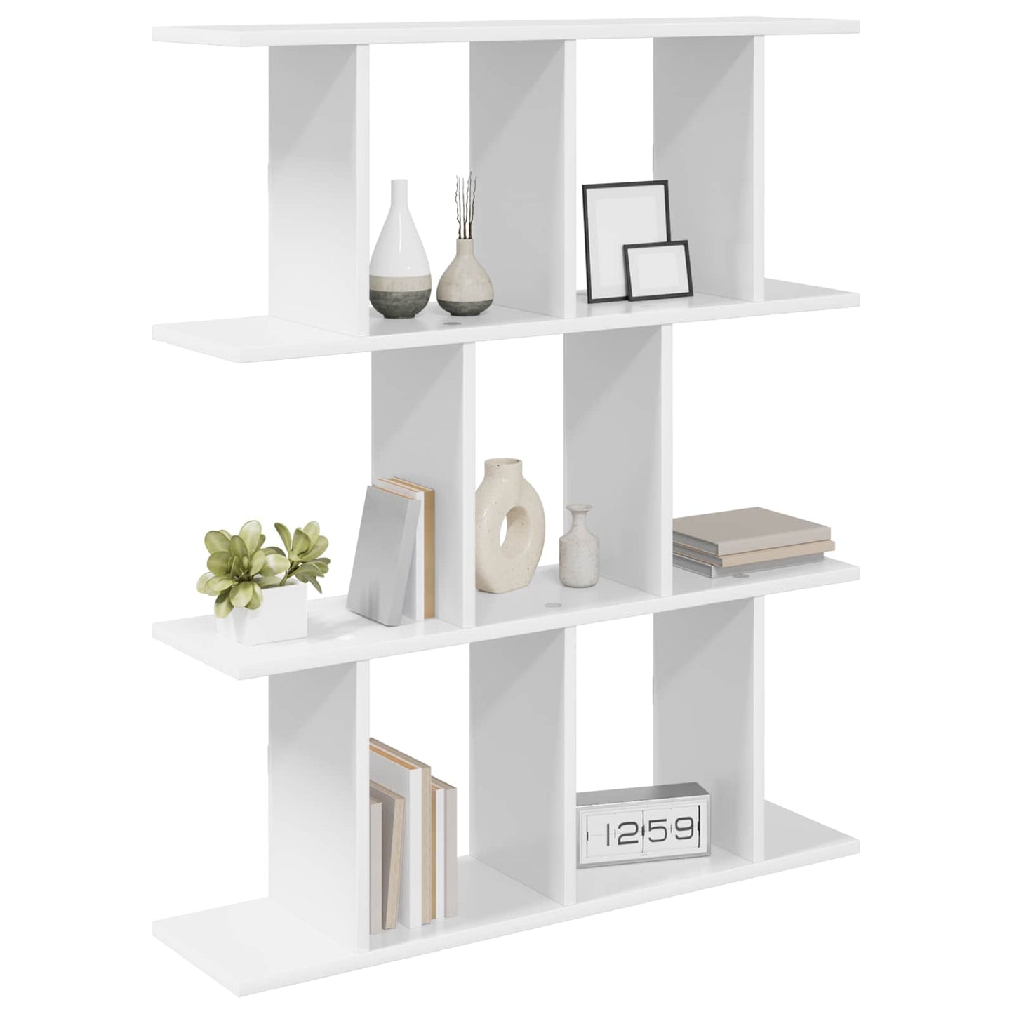Wall Shelf White 102 x 20 x 96 cm Engineered Wood