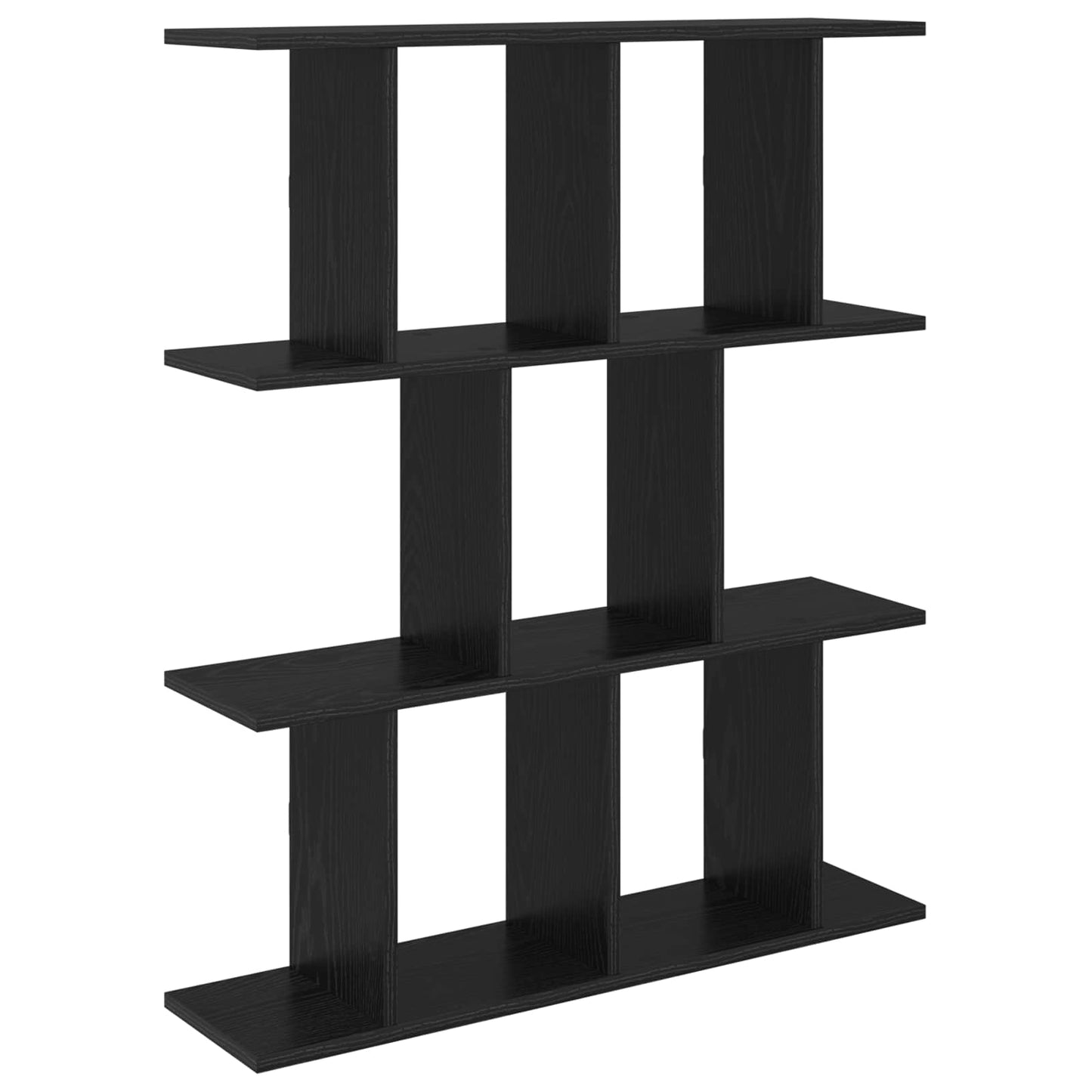 Wall Shelf Black Oak 102 x 20 x 96 cm Engineered Wood
