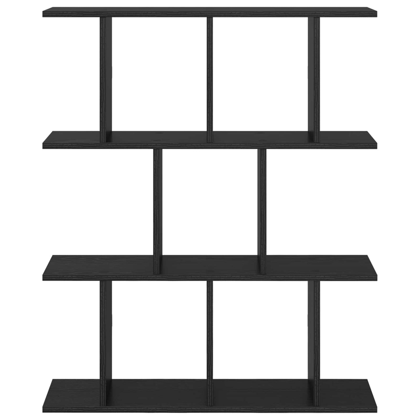 Wall Shelf Black Oak 102 x 20 x 96 cm Engineered Wood