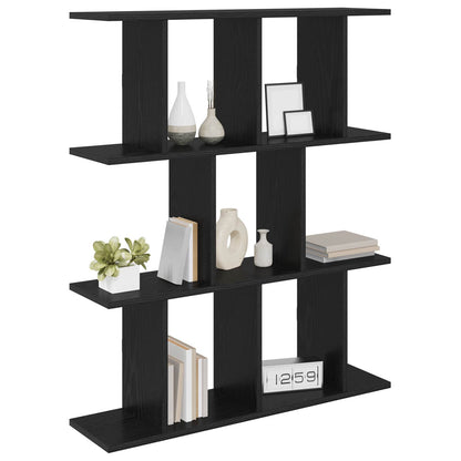 Wall Shelf Black Oak 102 x 20 x 96 cm Engineered Wood