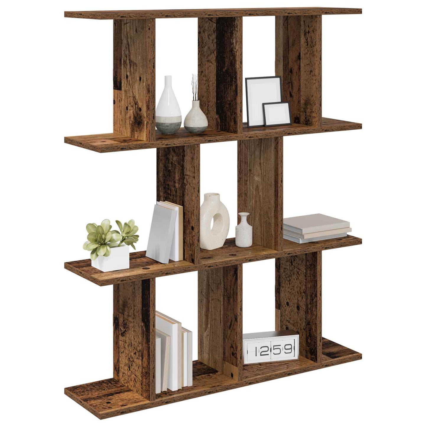 Wall Shelf Old Wood 102 x 20 x 96 cm Engineered Wood