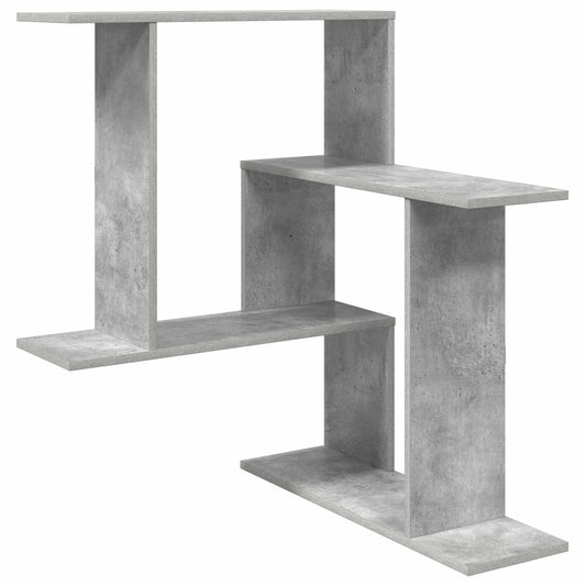 Wall Shelf Concrete Grey 67 x 67 x 87 cm Engineered Wood