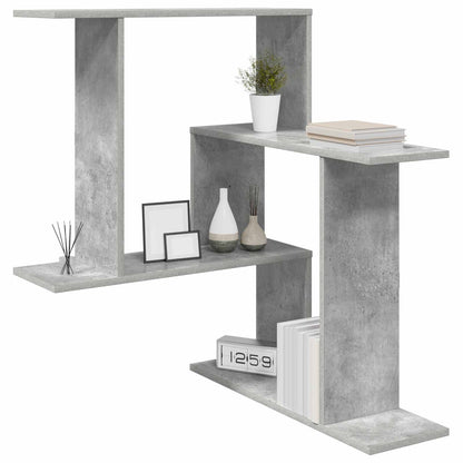 Wall Shelf Concrete Grey 67 x 67 x 87 cm Engineered Wood