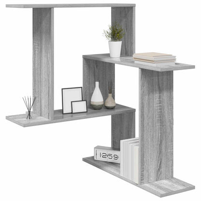 Wall Shelf Grey Sonoma 67 x 67 x 87 cm Engineered Wood