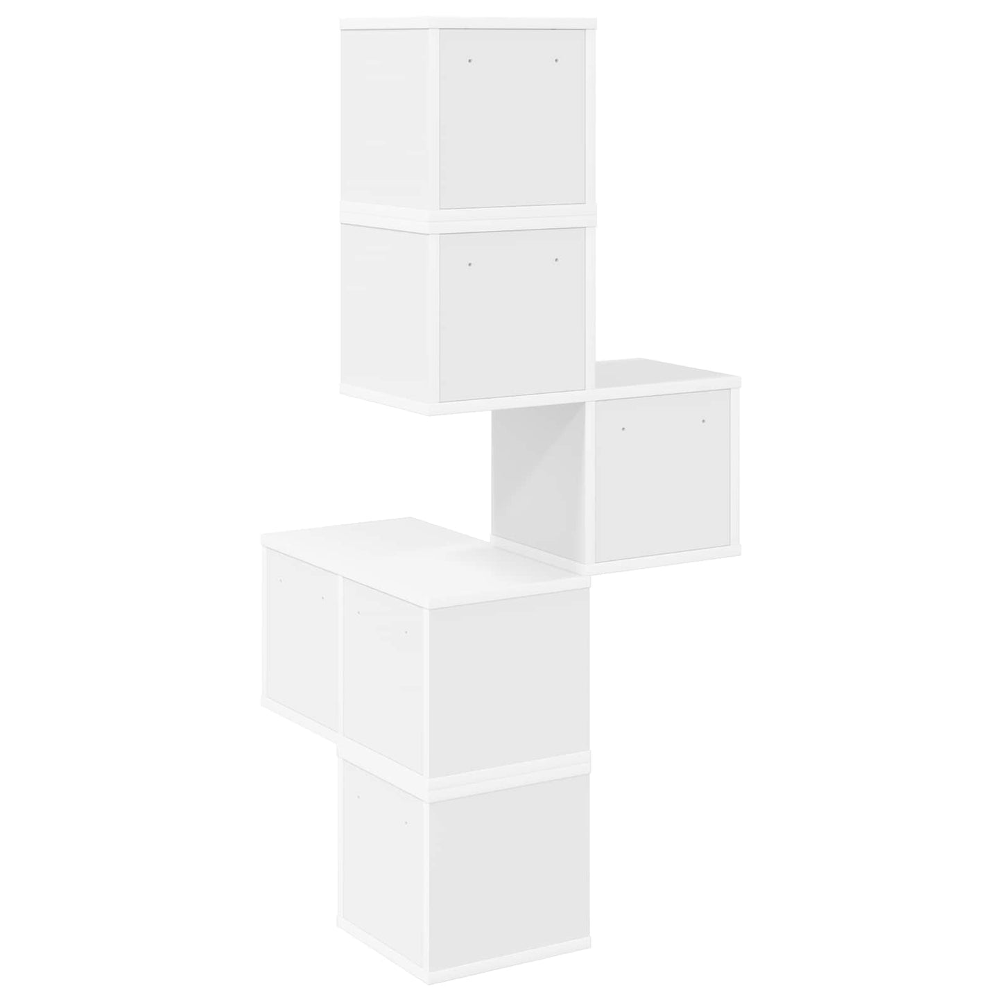Wall Corner Shelf White 48 x 48 x 120 cm Engineered Wood
