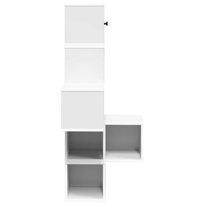 Wall Corner Shelf White 48 x 48 x 120 cm Engineered Wood