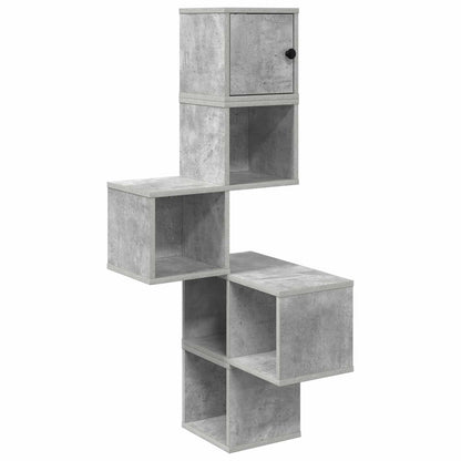 Wall Corner Shelf Concrete Grey 48 x 48 x 120 cm