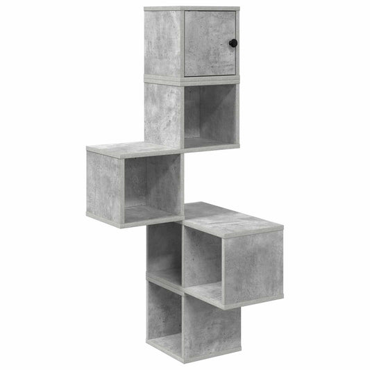 Wall Corner Shelf Concrete Grey 48 x 48 x 120 cm