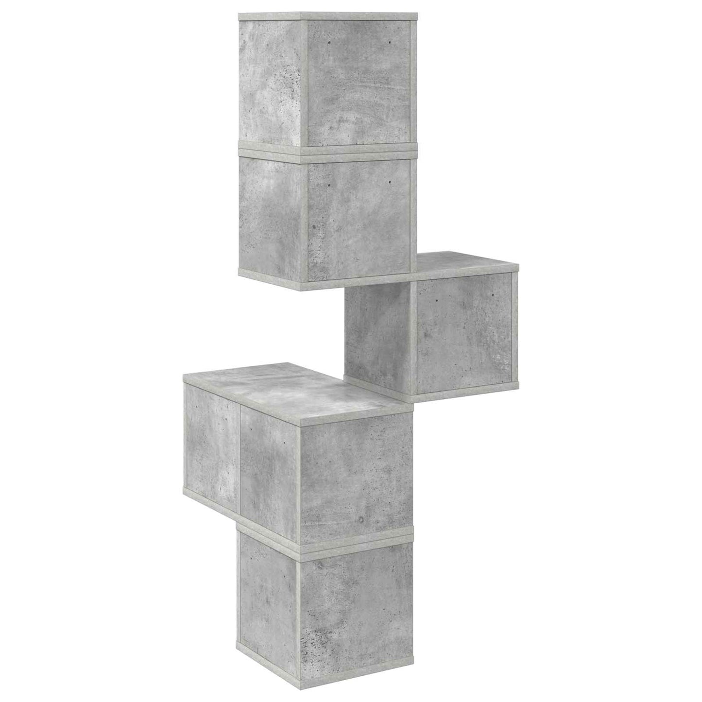 Wall Corner Shelf Concrete Grey 48 x 48 x 120 cm