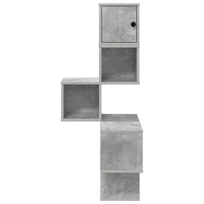 Wall Corner Shelf Concrete Grey 48 x 48 x 120 cm