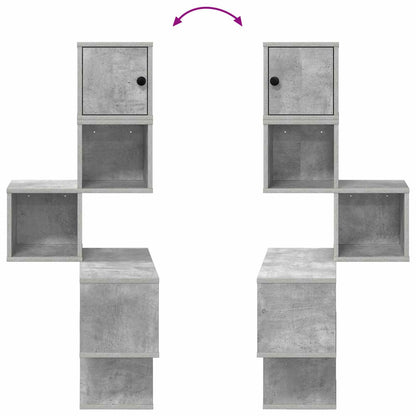 Wall Corner Shelf Concrete Grey 48 x 48 x 120 cm