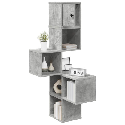 Wall Corner Shelf Concrete Grey 48 x 48 x 120 cm