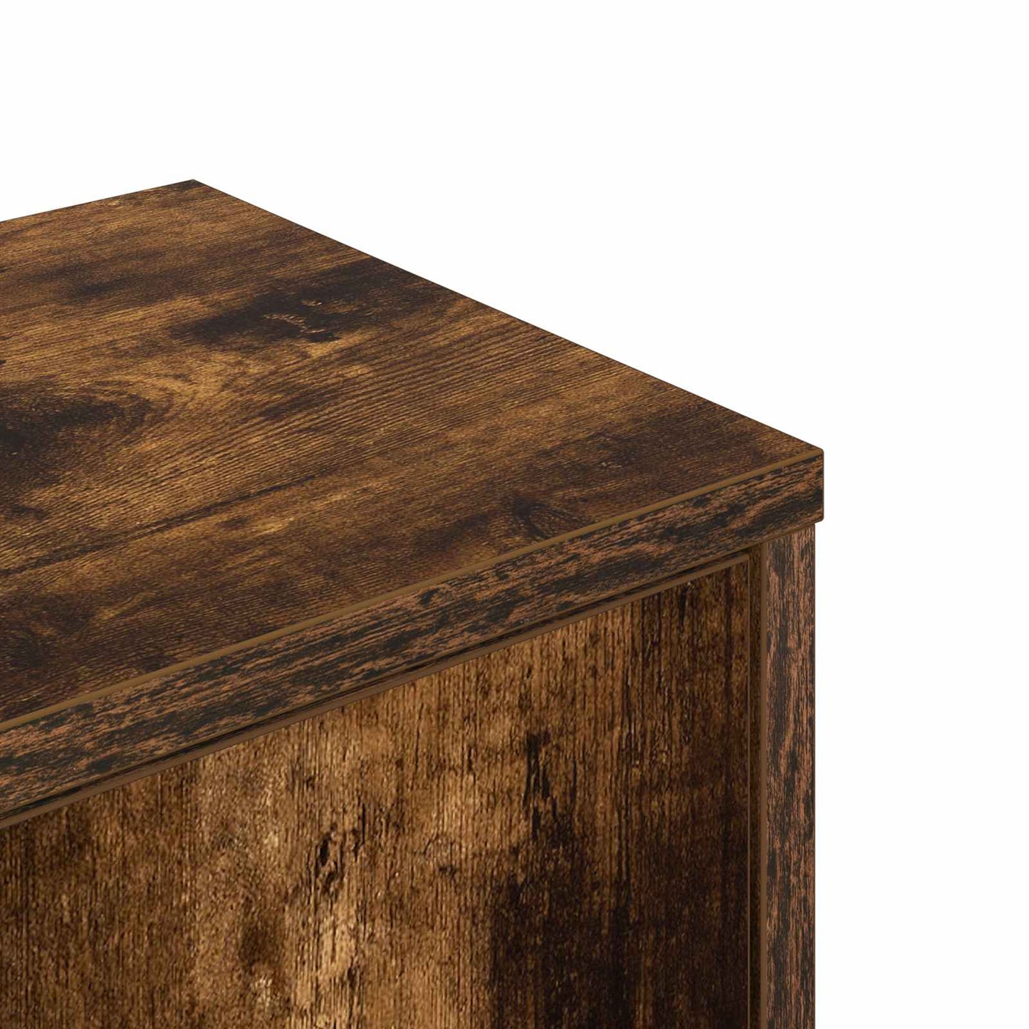 Wall Corner Shelf Smoked Oak 48 x 48 x 120 cm Engineered Wood