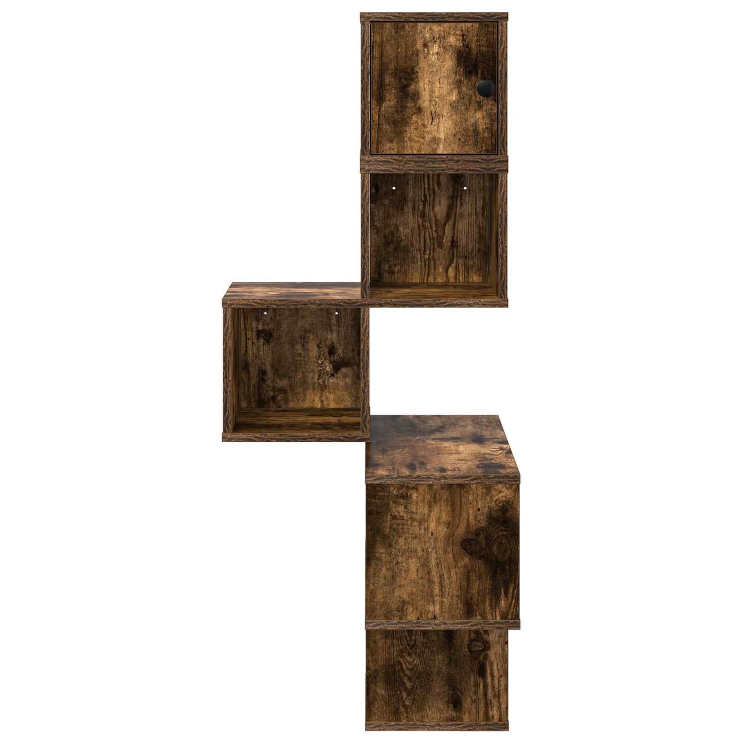 Wall Corner Shelf Smoked Oak 48 x 48 x 120 cm Engineered Wood