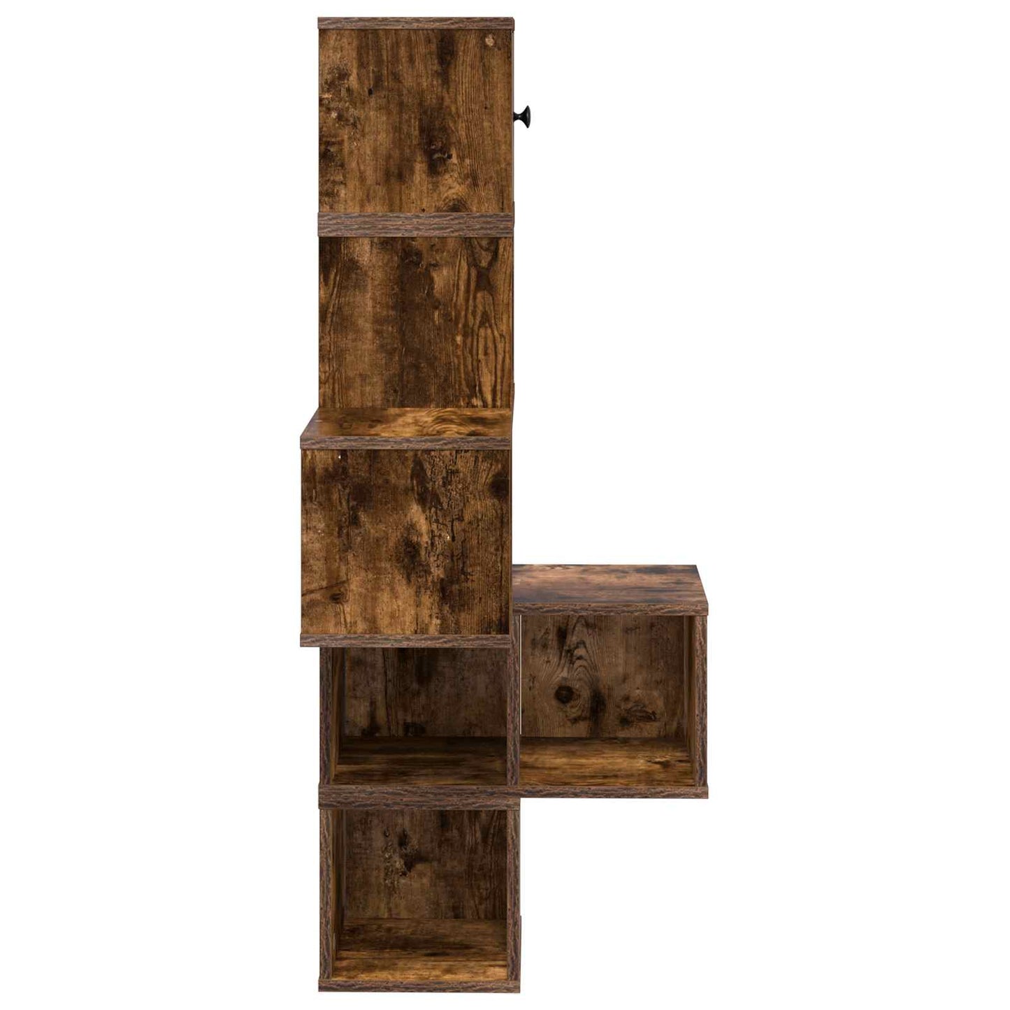 Wall Corner Shelf Smoked Oak 48 x 48 x 120 cm Engineered Wood